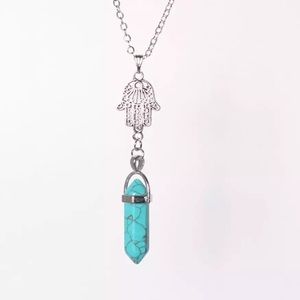 Turquoise hamsa pendant